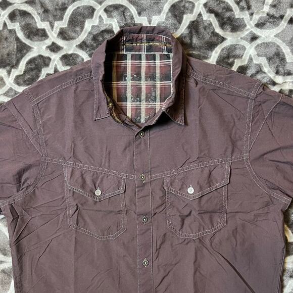 Kuhl Outdoor Performance Button Up Mens Small Lightweight Ripstop Nylon Stealth - Picture 2 of 10